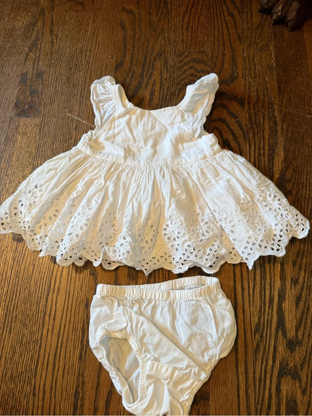 GAP White Eyelet Dress with Matching Bloomers